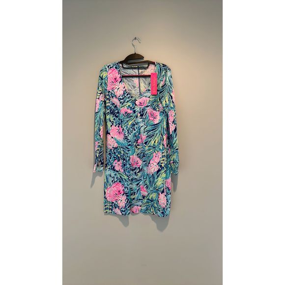 Lilly Pulitzer Dresses & Skirts - Lilly Pulitzer 🌸 Davie Dress NWT Lapis Lazuli Beach Club Blooms  XS